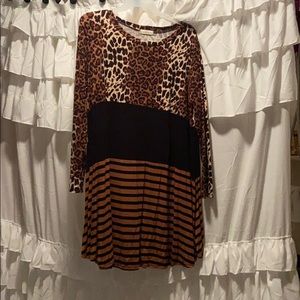 A.gain Leopard Print Dress